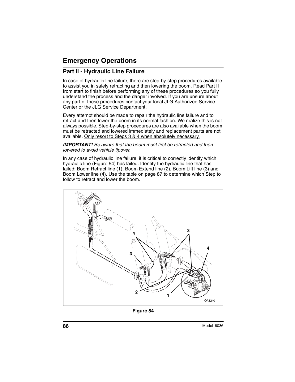 Emergency operations | SkyTrak 6036 Operation Manual User Manual | Page 92 / 180