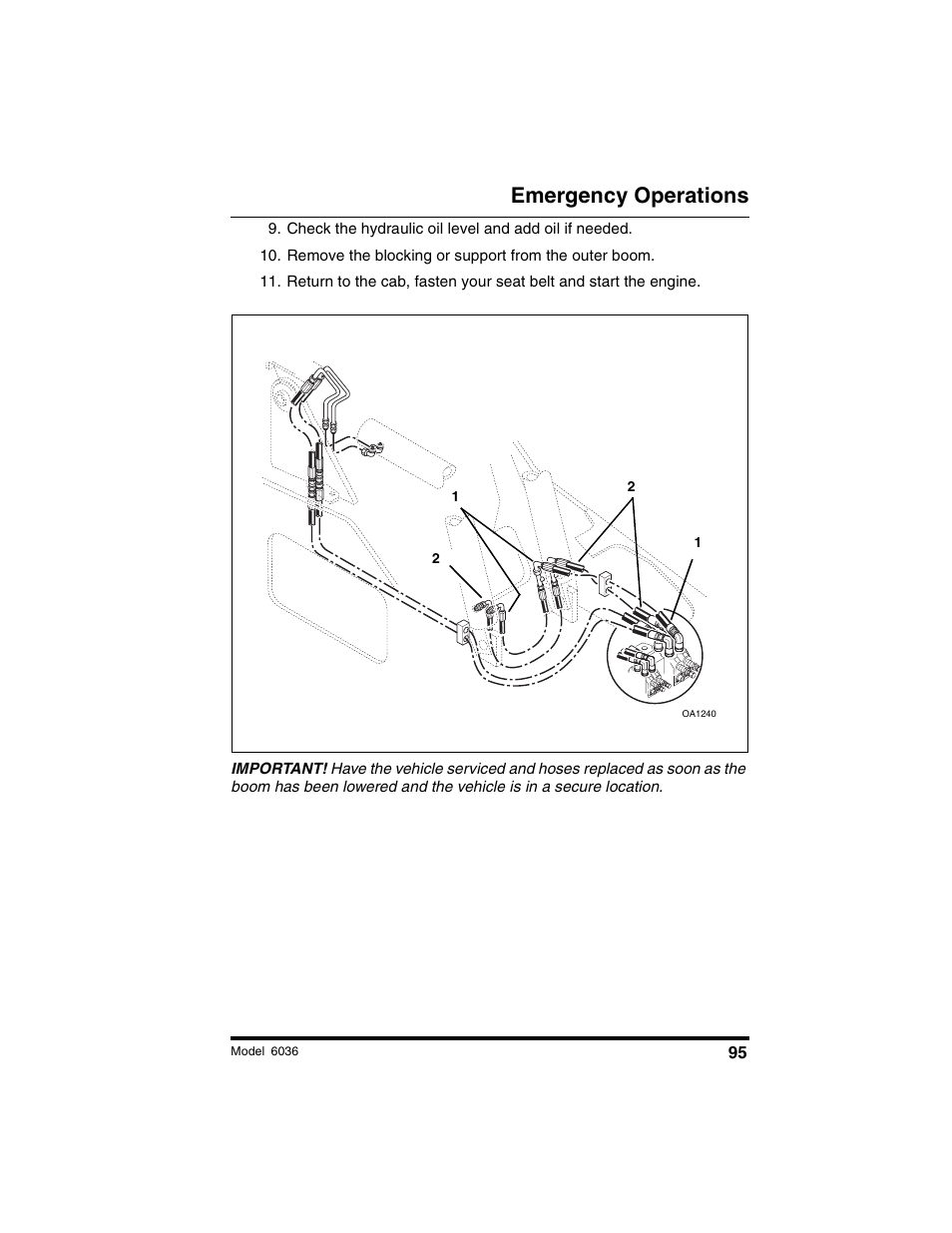 Emergency operations | SkyTrak 6036 Tier II Operation Manual User Manual | Page 101 / 188