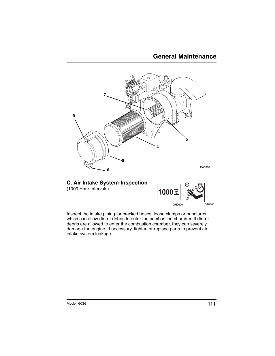 General maintenance | SkyTrak 6036 Tier II Operation Manual User Manual | Page 117 / 188