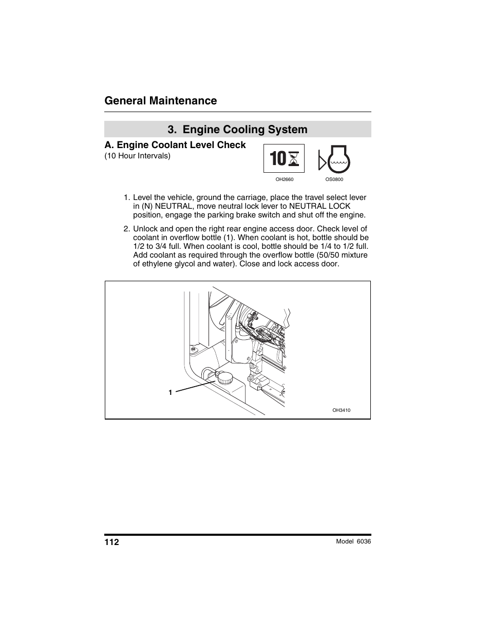General maintenance, Engine cooling system | SkyTrak 6036 Tier II Operation Manual User Manual | Page 118 / 188