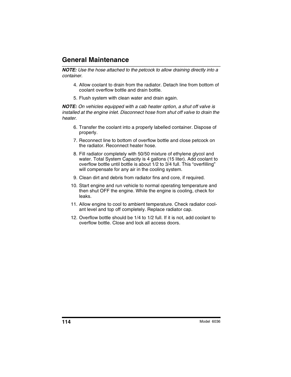 General maintenance | SkyTrak 6036 Tier II Operation Manual User Manual | Page 120 / 188