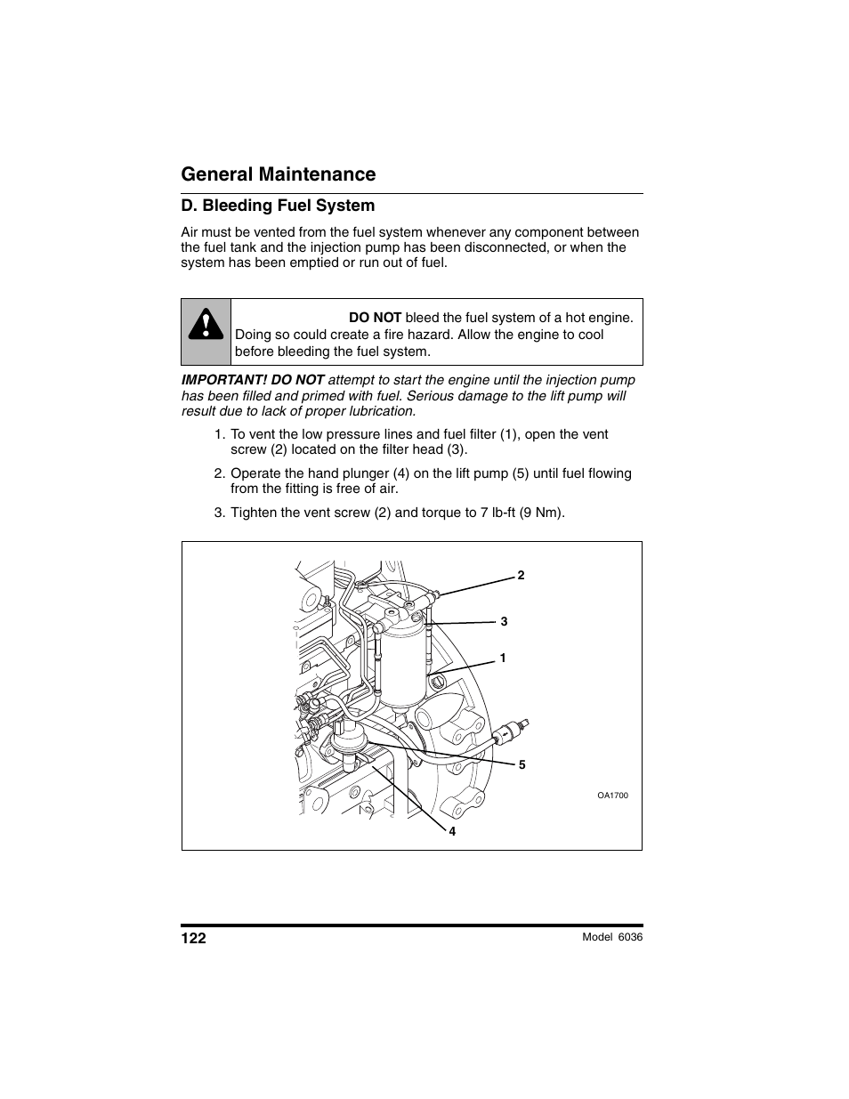 Warning, General maintenance | SkyTrak 6036 Tier II Operation Manual User Manual | Page 128 / 188