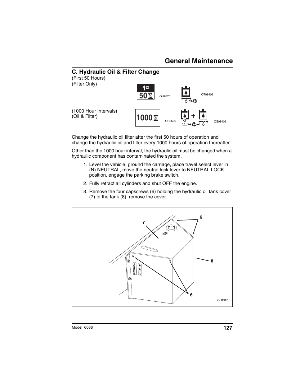 General maintenance | SkyTrak 6036 Tier II Operation Manual User Manual | Page 133 / 188