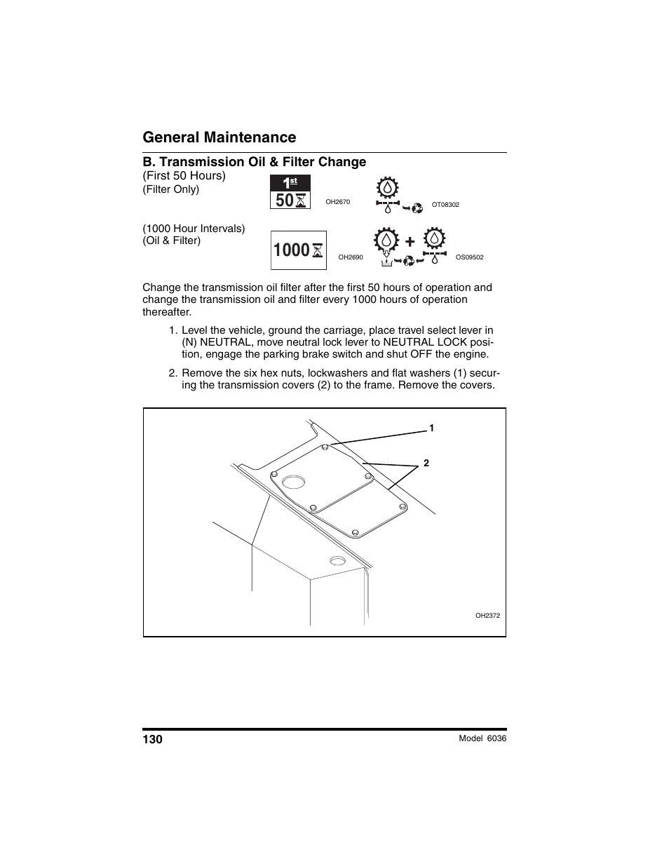 General maintenance | SkyTrak 6036 Tier II Operation Manual User Manual | Page 136 / 188