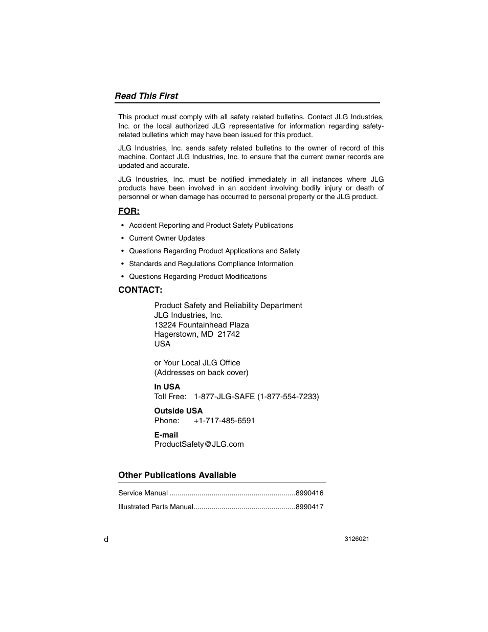 SkyTrak 6036 Tier II Operation Manual User Manual | Page 6 / 188