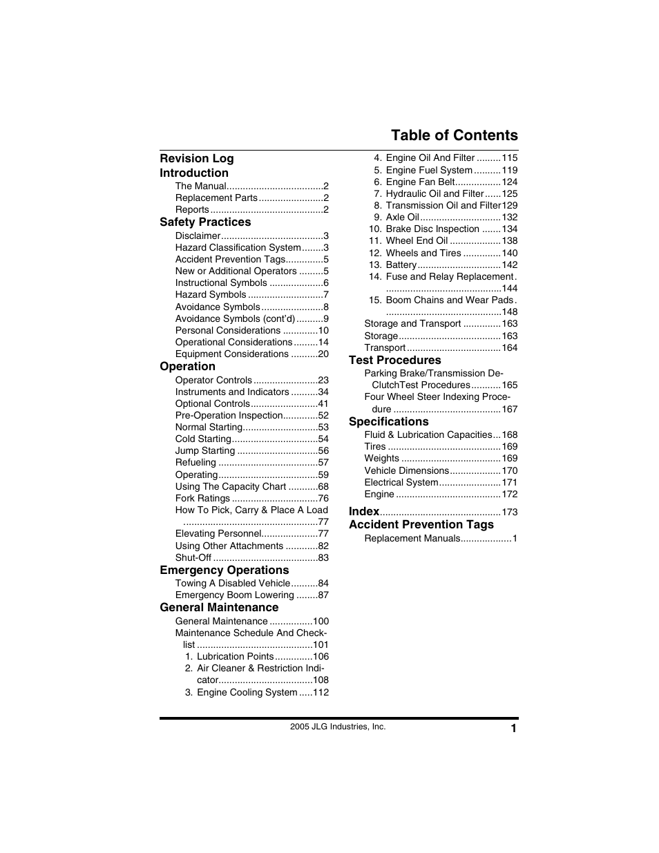 SkyTrak 6036 Tier II Operation Manual User Manual | Page 7 / 188