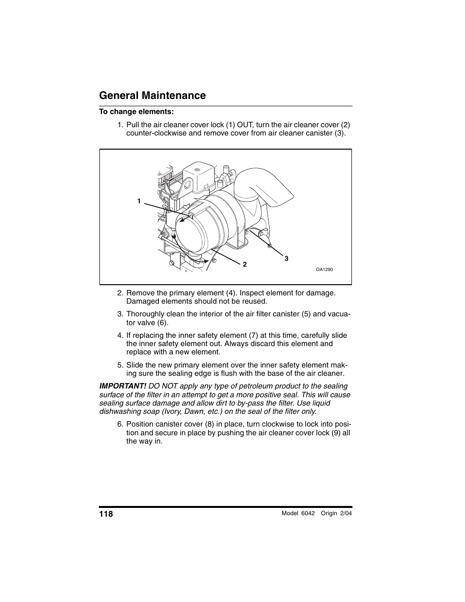 General maintenance | SkyTrak 6042 Operation Manual User Manual | Page 120 / 196