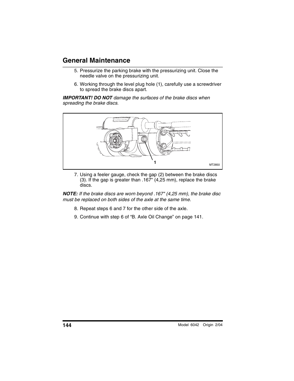 General maintenance | SkyTrak 6042 Operation Manual User Manual | Page 146 / 196
