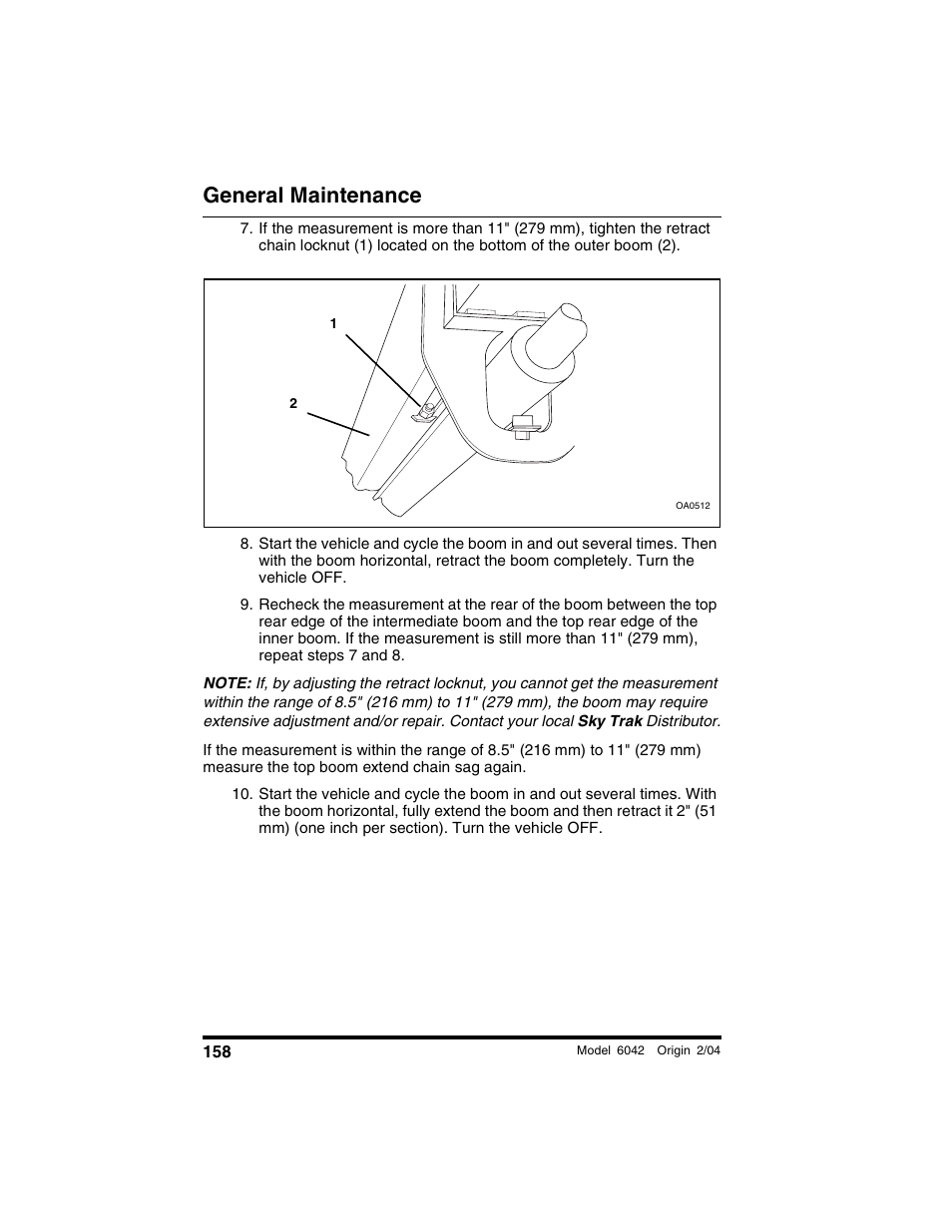General maintenance | SkyTrak 6042 Operation Manual User Manual | Page 160 / 196