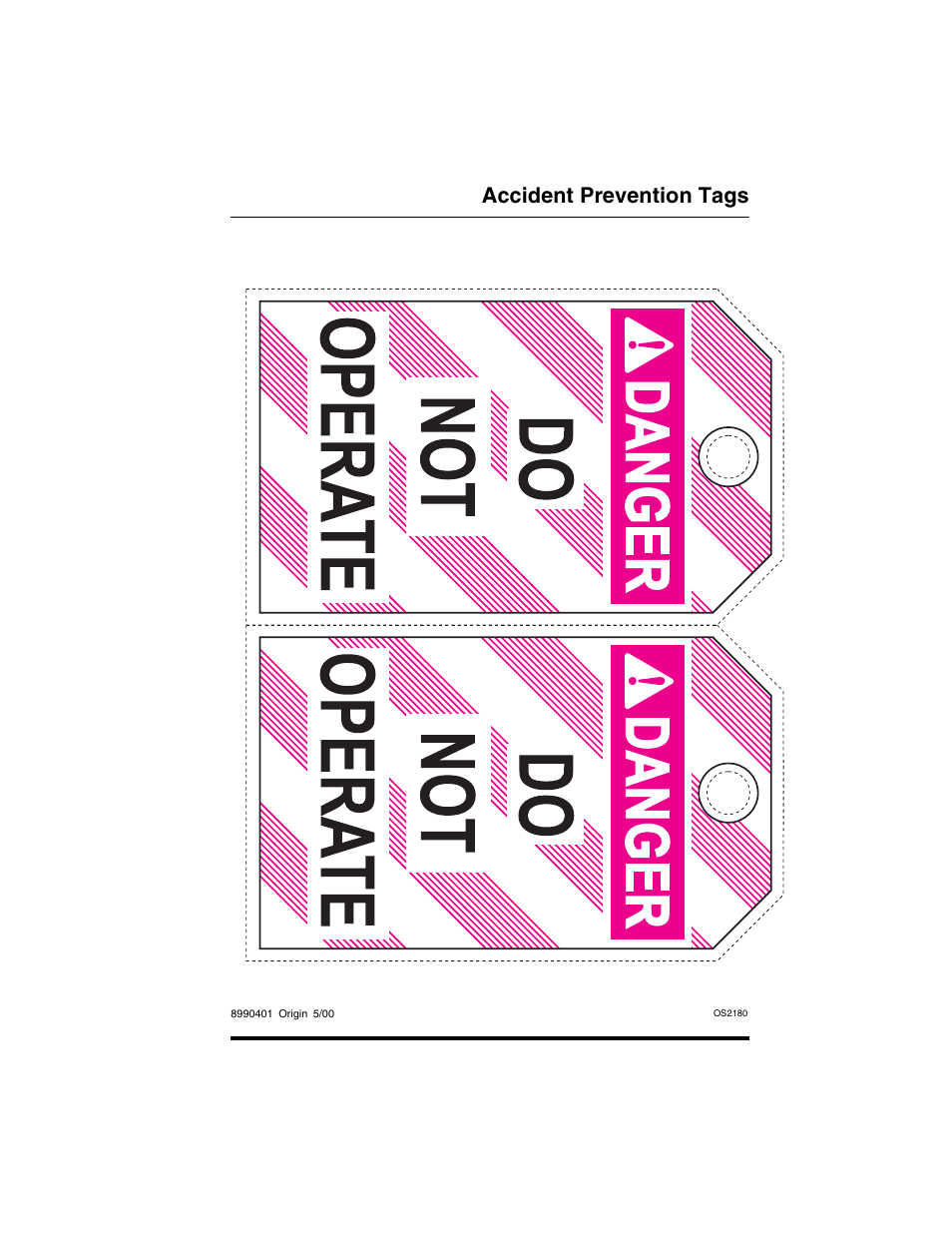 Accident prevention tags | SkyTrak 6042 Operation Manual User Manual | Page 191 / 196