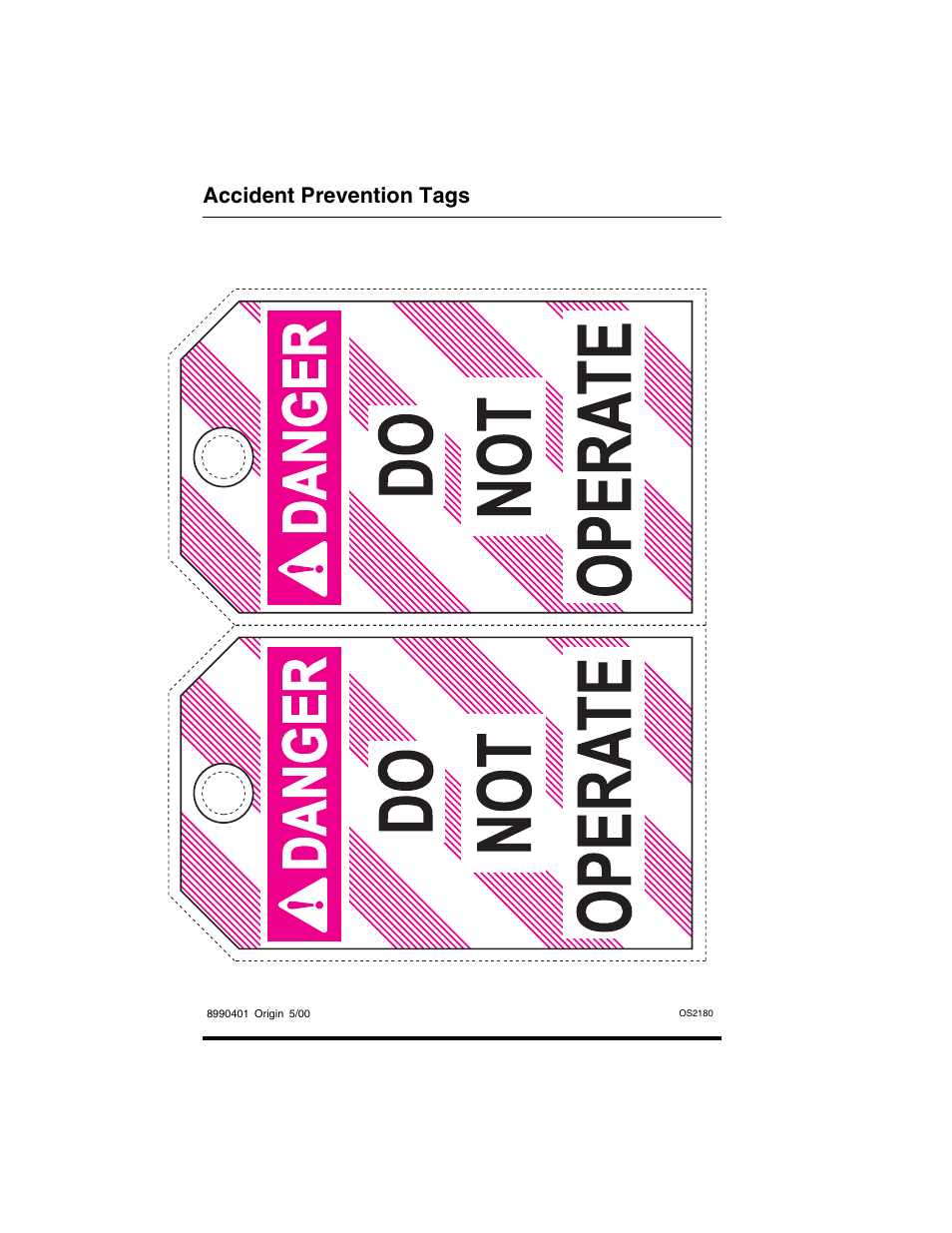 Accident prevention tags | SkyTrak 6042 Operation Manual User Manual | Page 192 / 196