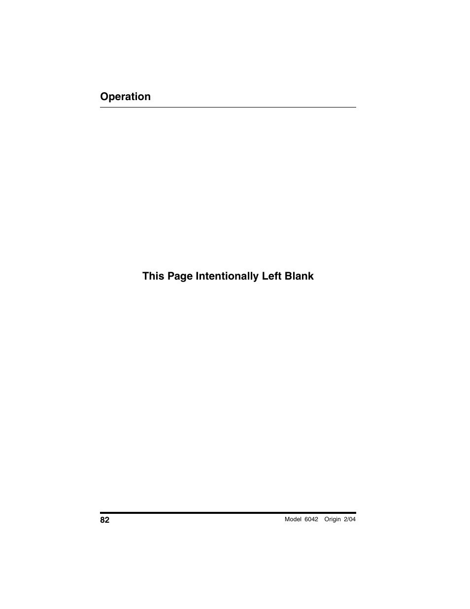 Operation this page intentionally left blank | SkyTrak 6042 Operation Manual User Manual | Page 84 / 196