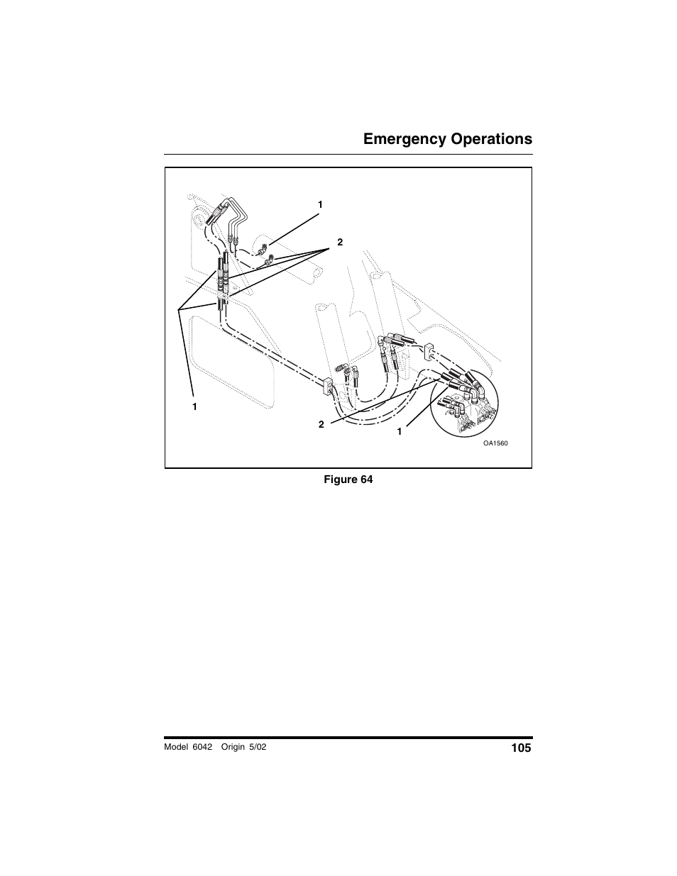 Figure 64, Emergency operations | SkyTrak 6042 Operation Manual User Manual | Page 107 / 188