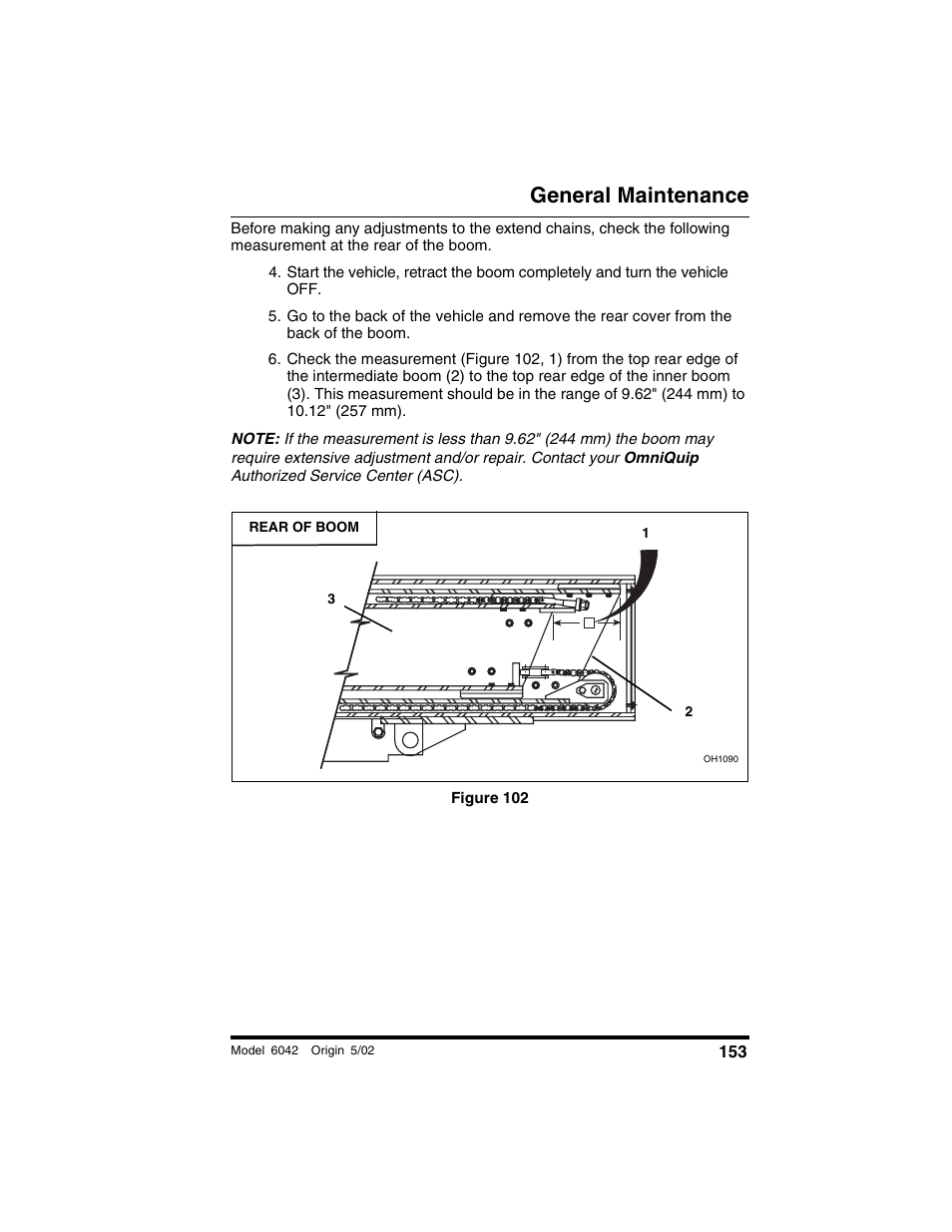 Figure 102, General maintenance | SkyTrak 6042 Operation Manual User Manual | Page 155 / 188