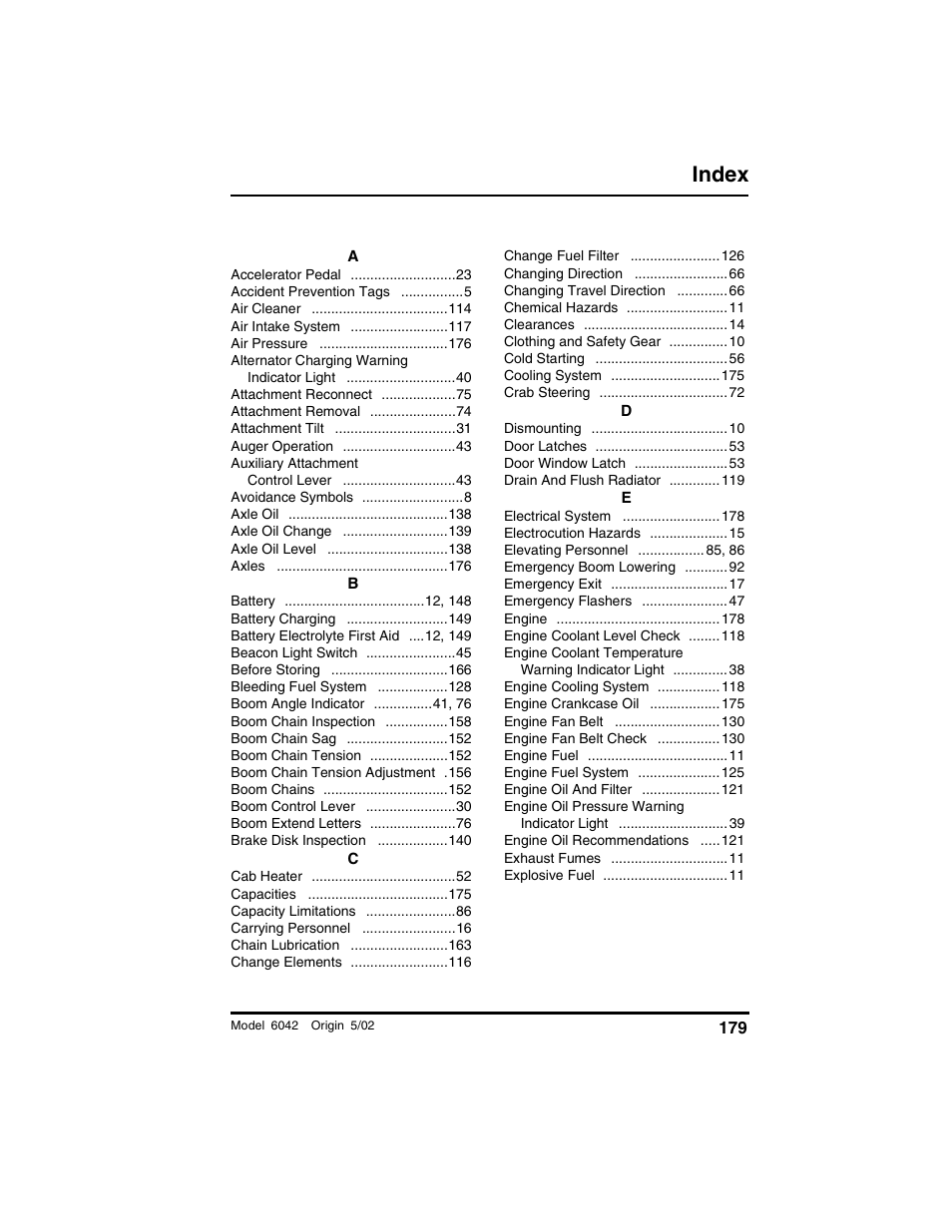 Index | SkyTrak 6042 Operation Manual User Manual | Page 181 / 188