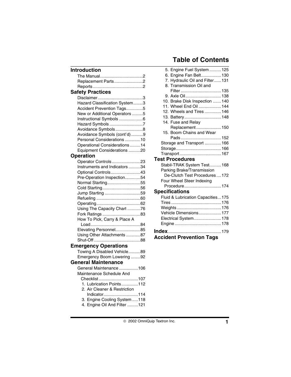 SkyTrak 6042 Operation Manual User Manual | Page 3 / 188