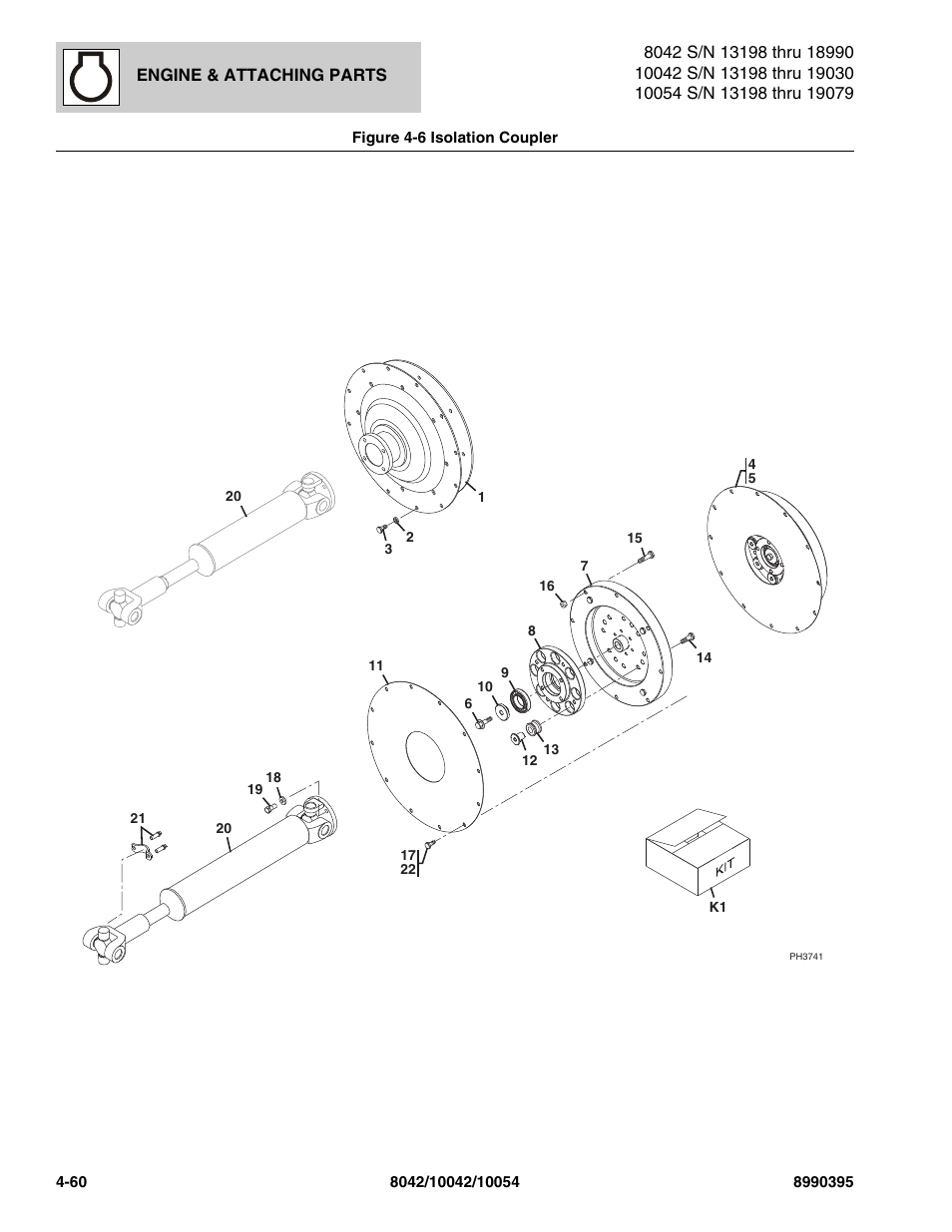 Figure 4-6 isolation coupler, Isolation coupler -60 | SkyTrak 10042 Parts Manual User Manual | Page 168 / 590