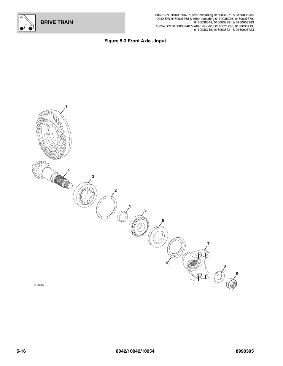 Drive train | SkyTrak 10042 Parts Manual User Manual | Page 188 / 590