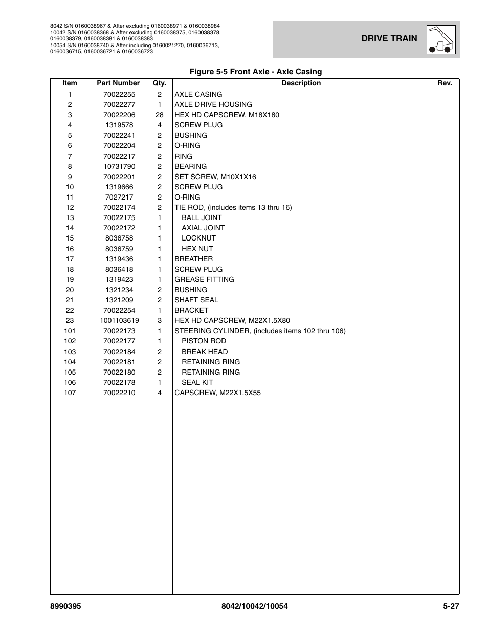 SkyTrak 10042 Parts Manual User Manual | Page 199 / 590