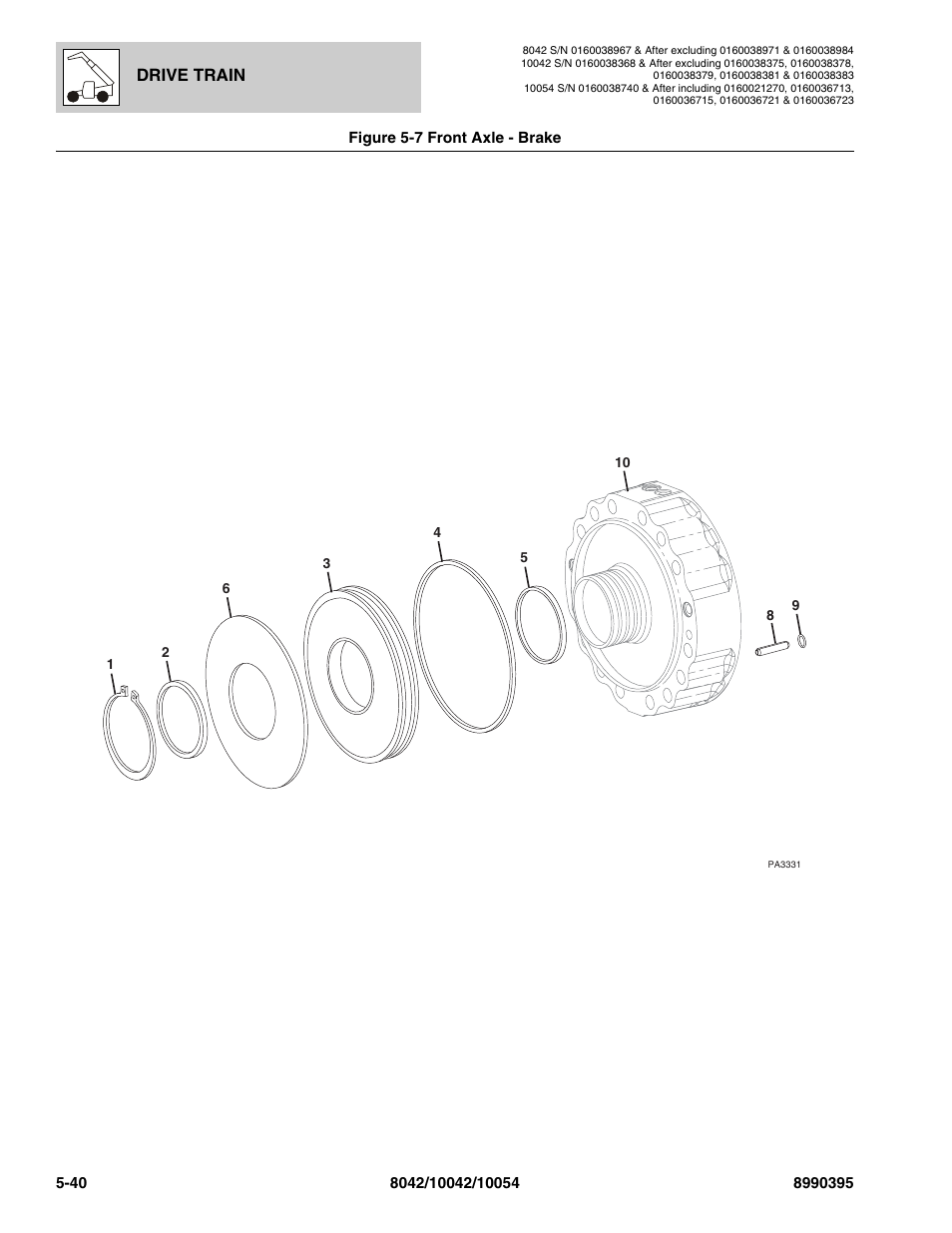 Drive train | SkyTrak 10042 Parts Manual User Manual | Page 212 / 590