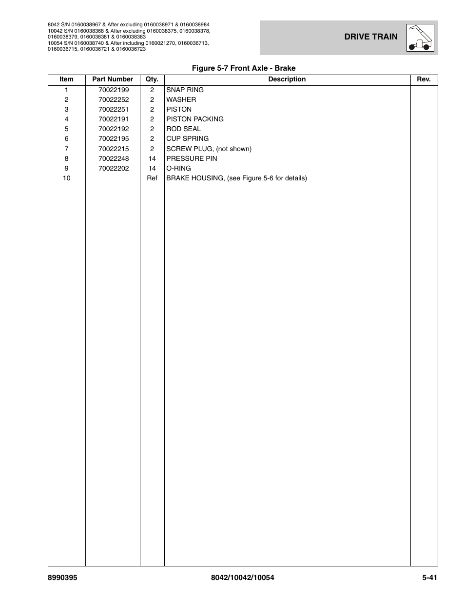 SkyTrak 10042 Parts Manual User Manual | Page 213 / 590