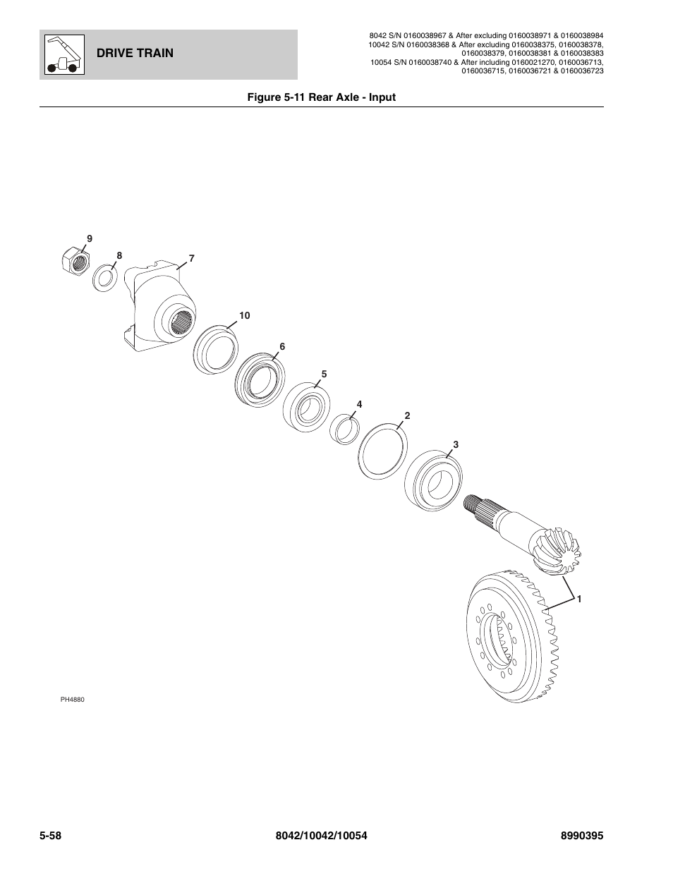 Drive train | SkyTrak 10042 Parts Manual User Manual | Page 230 / 590