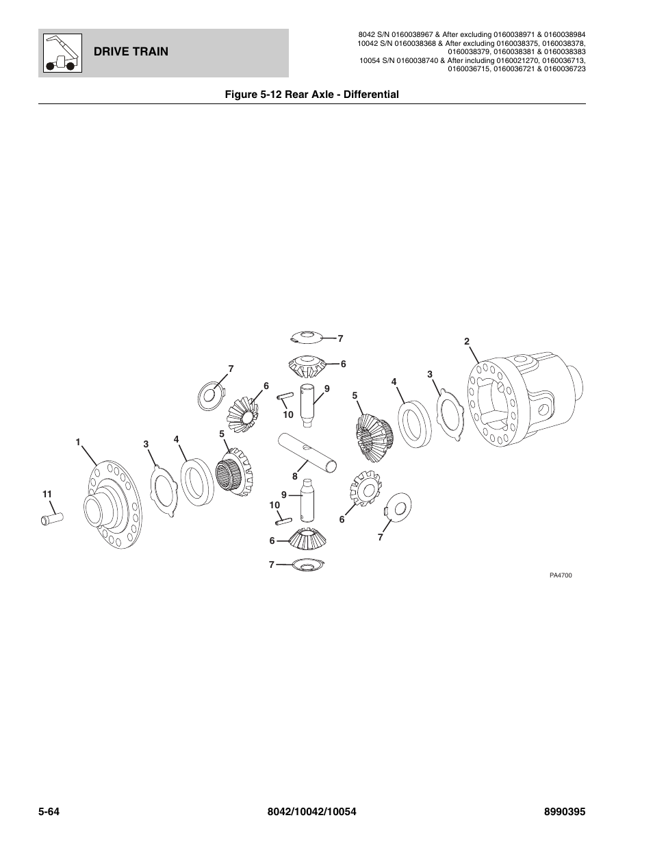Drive train | SkyTrak 10042 Parts Manual User Manual | Page 236 / 590