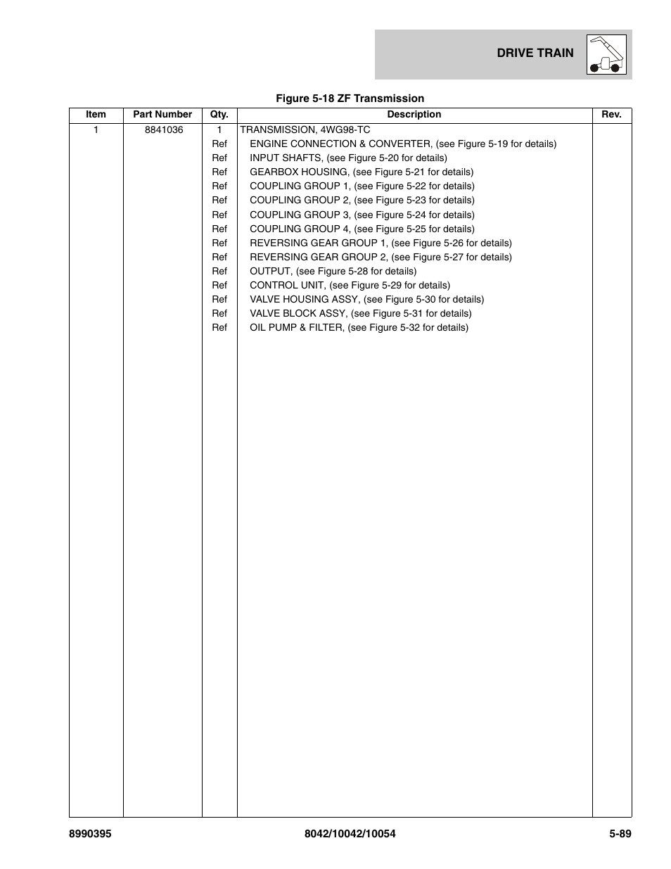 SkyTrak 10042 Parts Manual User Manual | Page 261 / 590