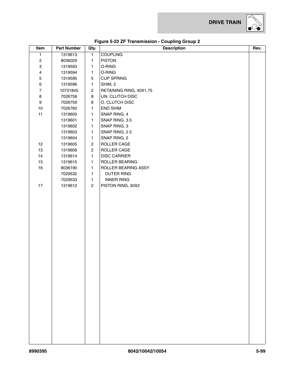 SkyTrak 10042 Parts Manual User Manual | Page 271 / 590