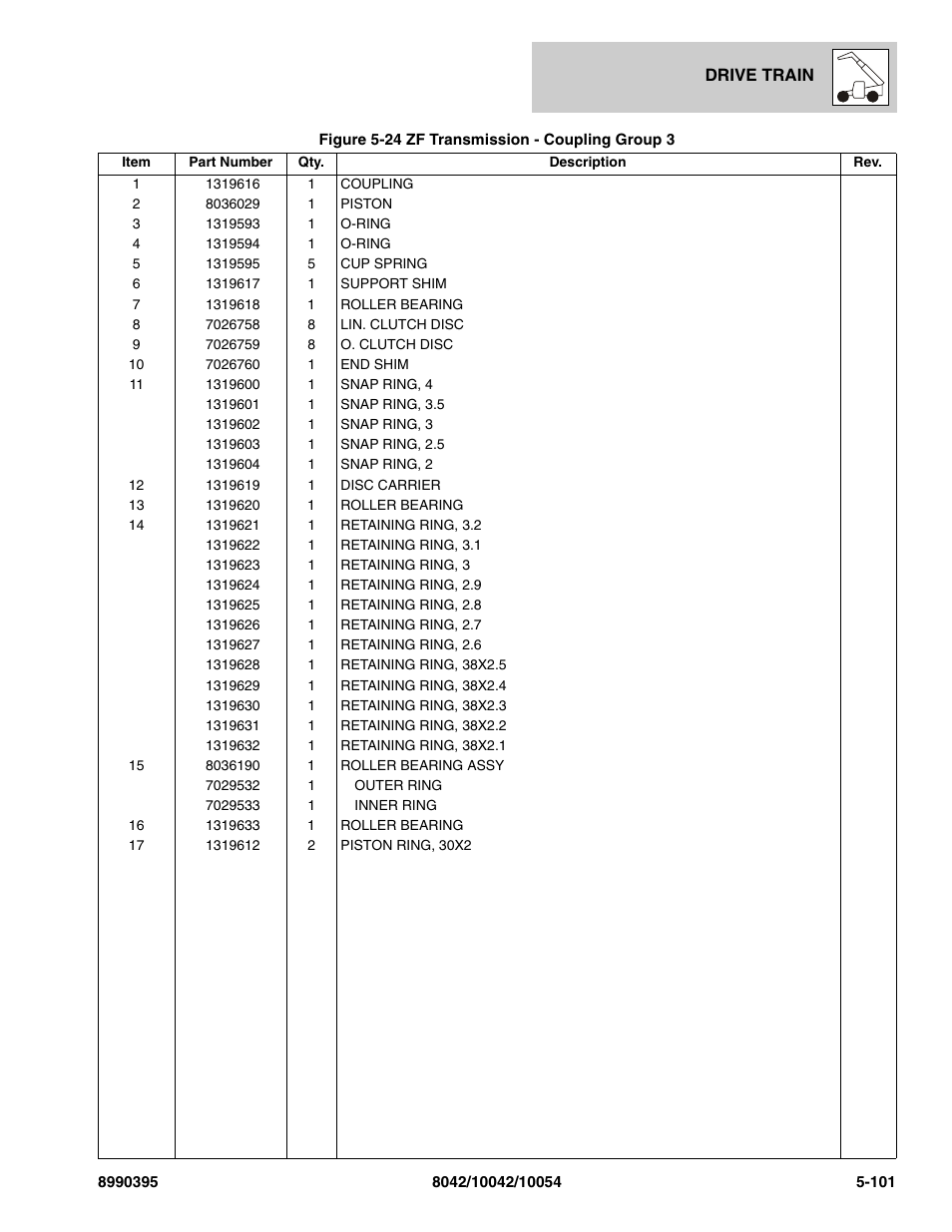 SkyTrak 10042 Parts Manual User Manual | Page 273 / 590