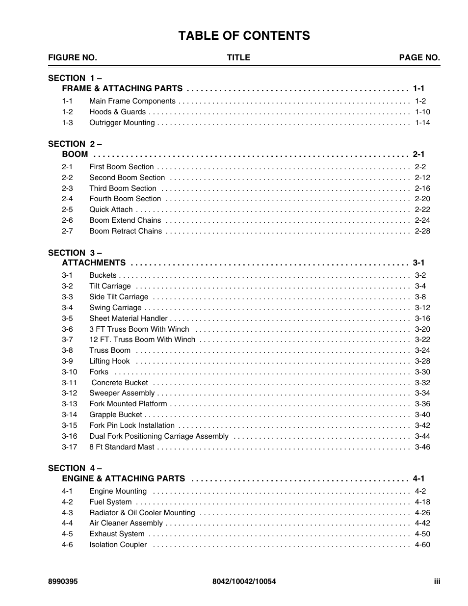 SkyTrak 10042 Parts Manual User Manual | Page 5 / 590