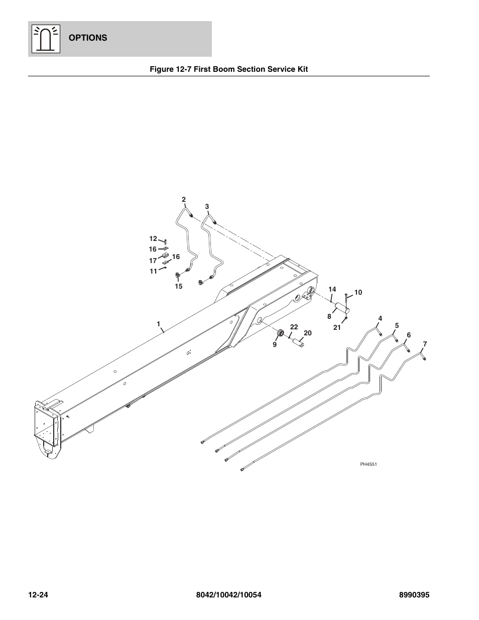 Figure 12-7 first boom section service kit, First boom section service kit -24 | SkyTrak 10042 Parts Manual User Manual | Page 558 / 590