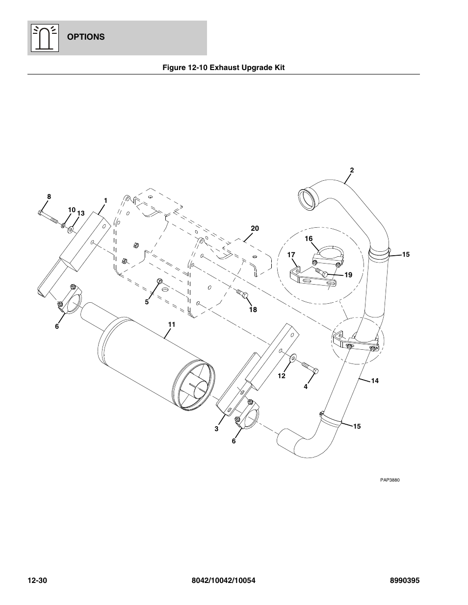 Figure 12-10 exhaust upgrade kit, Exhaust upgrade kit -30 | SkyTrak 10042 Parts Manual User Manual | Page 564 / 590