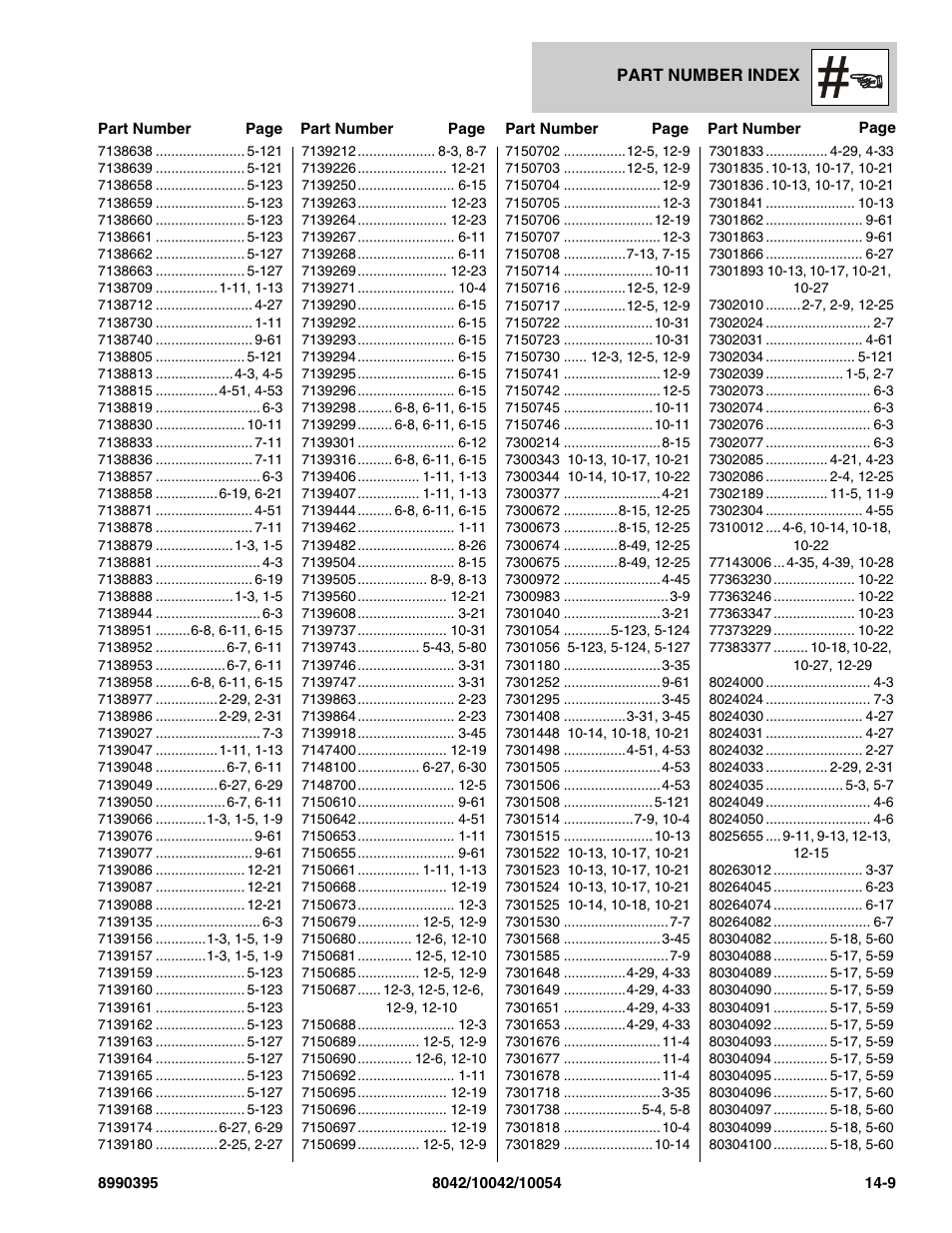 SkyTrak 10042 Parts Manual User Manual | Page 581 / 590