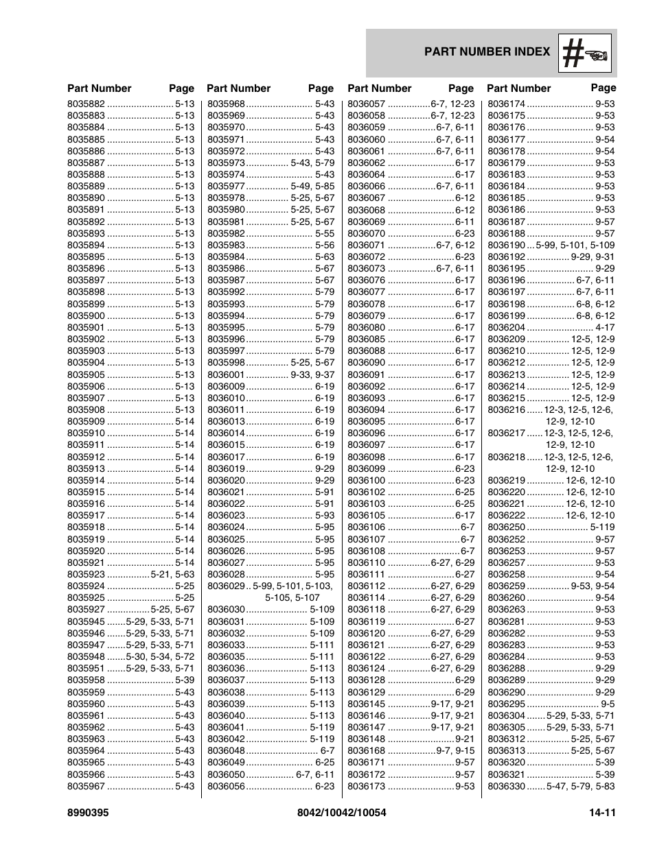 SkyTrak 10042 Parts Manual User Manual | Page 583 / 590