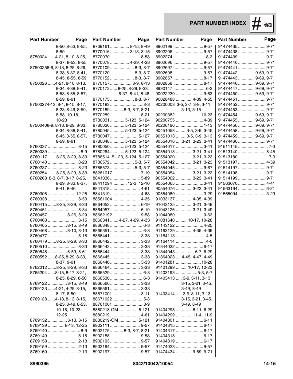 SkyTrak 10042 Parts Manual User Manual | Page 587 / 590