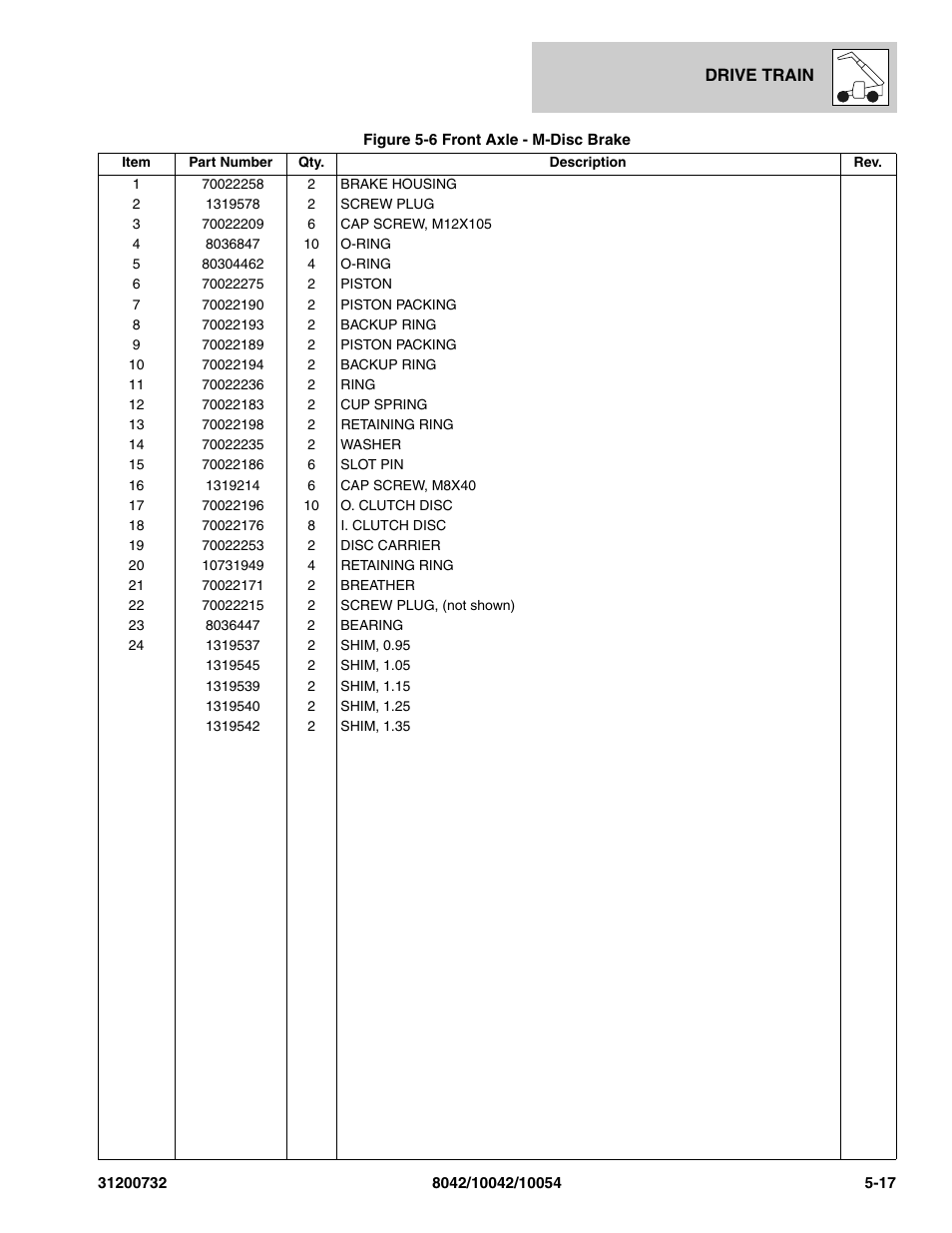 SkyTrak 8042 Parts Manual User Manual | Page 135 / 388
