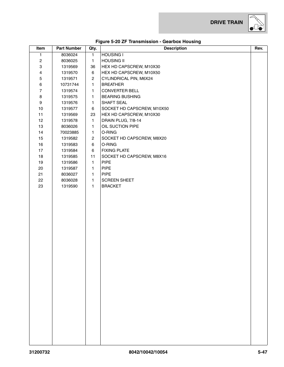 SkyTrak 8042 Parts Manual User Manual | Page 165 / 388