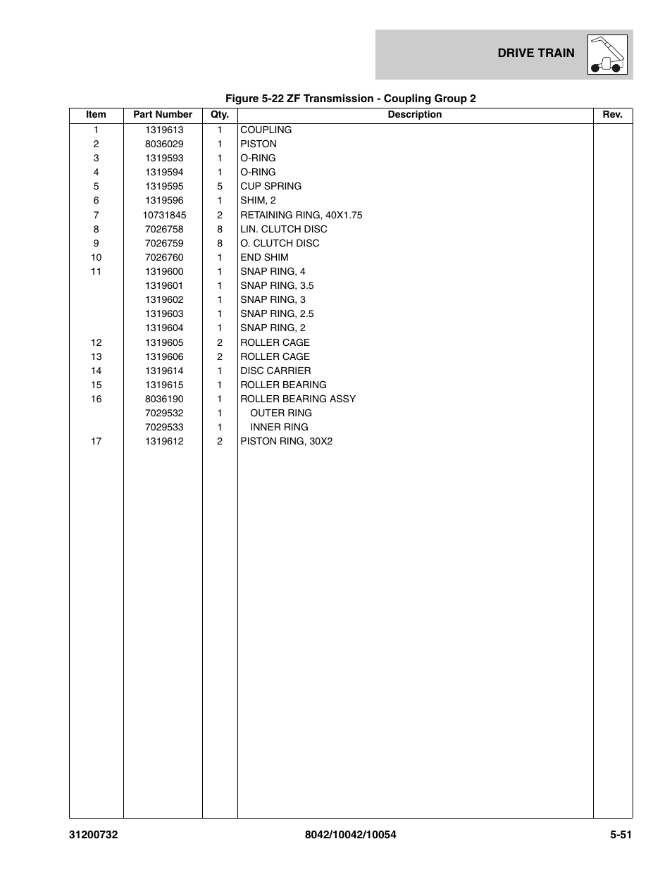 SkyTrak 8042 Parts Manual User Manual | Page 169 / 388