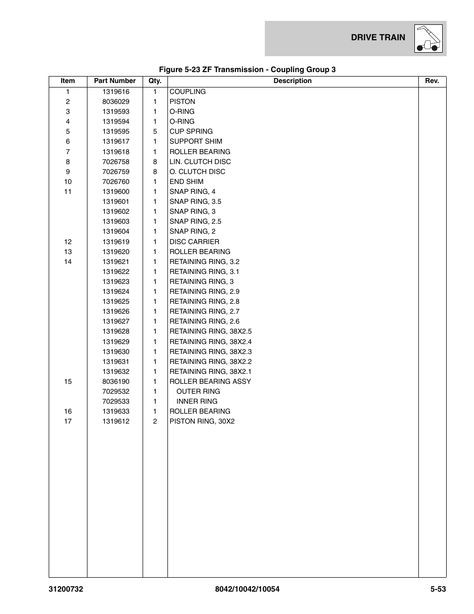 SkyTrak 8042 Parts Manual User Manual | Page 171 / 388