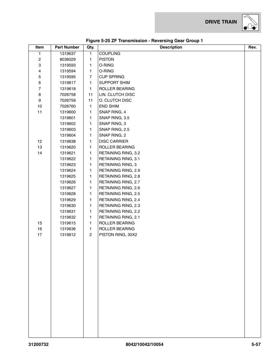 SkyTrak 8042 Parts Manual User Manual | Page 175 / 388