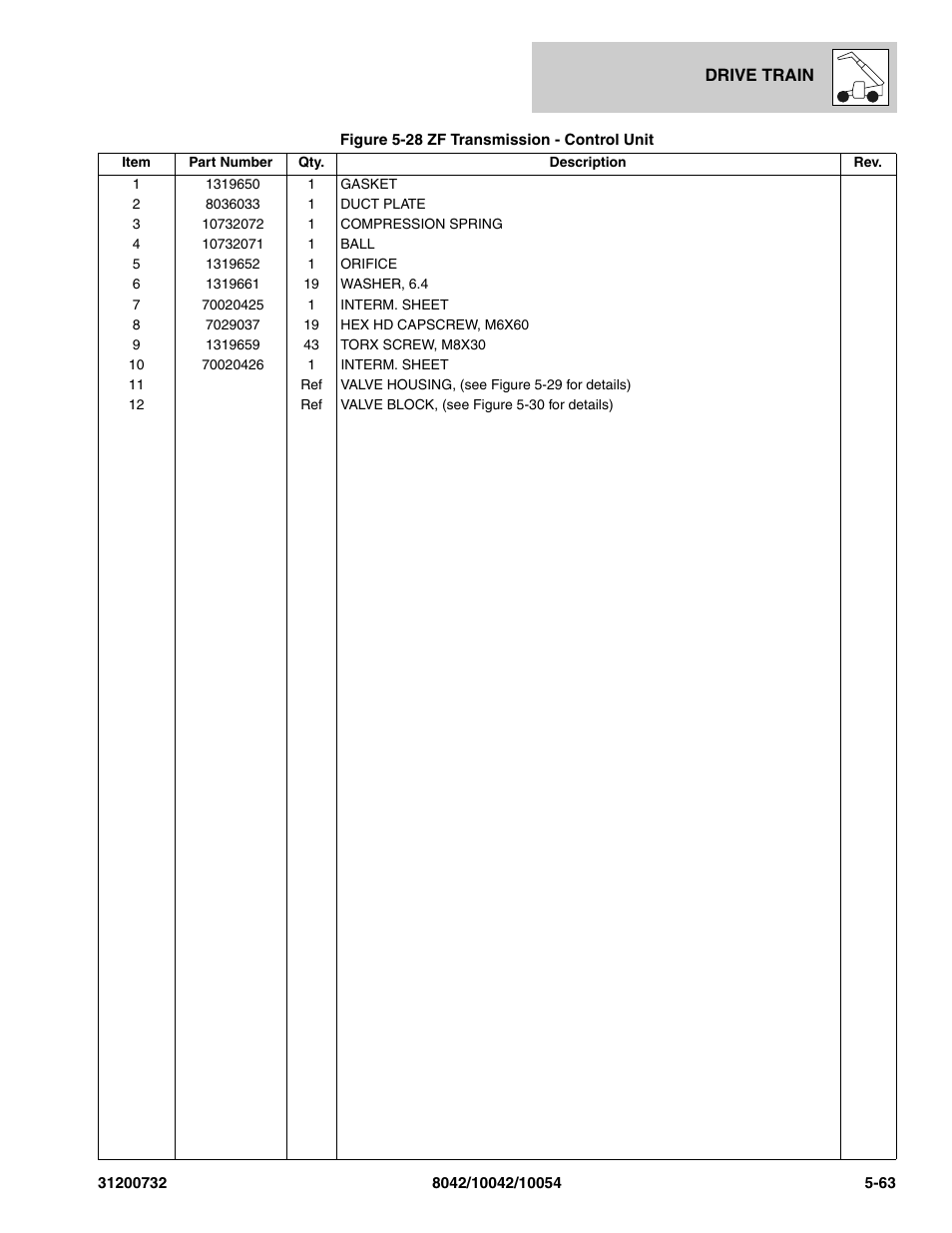 SkyTrak 8042 Parts Manual User Manual | Page 181 / 388