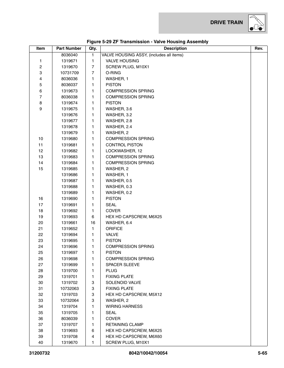 SkyTrak 8042 Parts Manual User Manual | Page 183 / 388