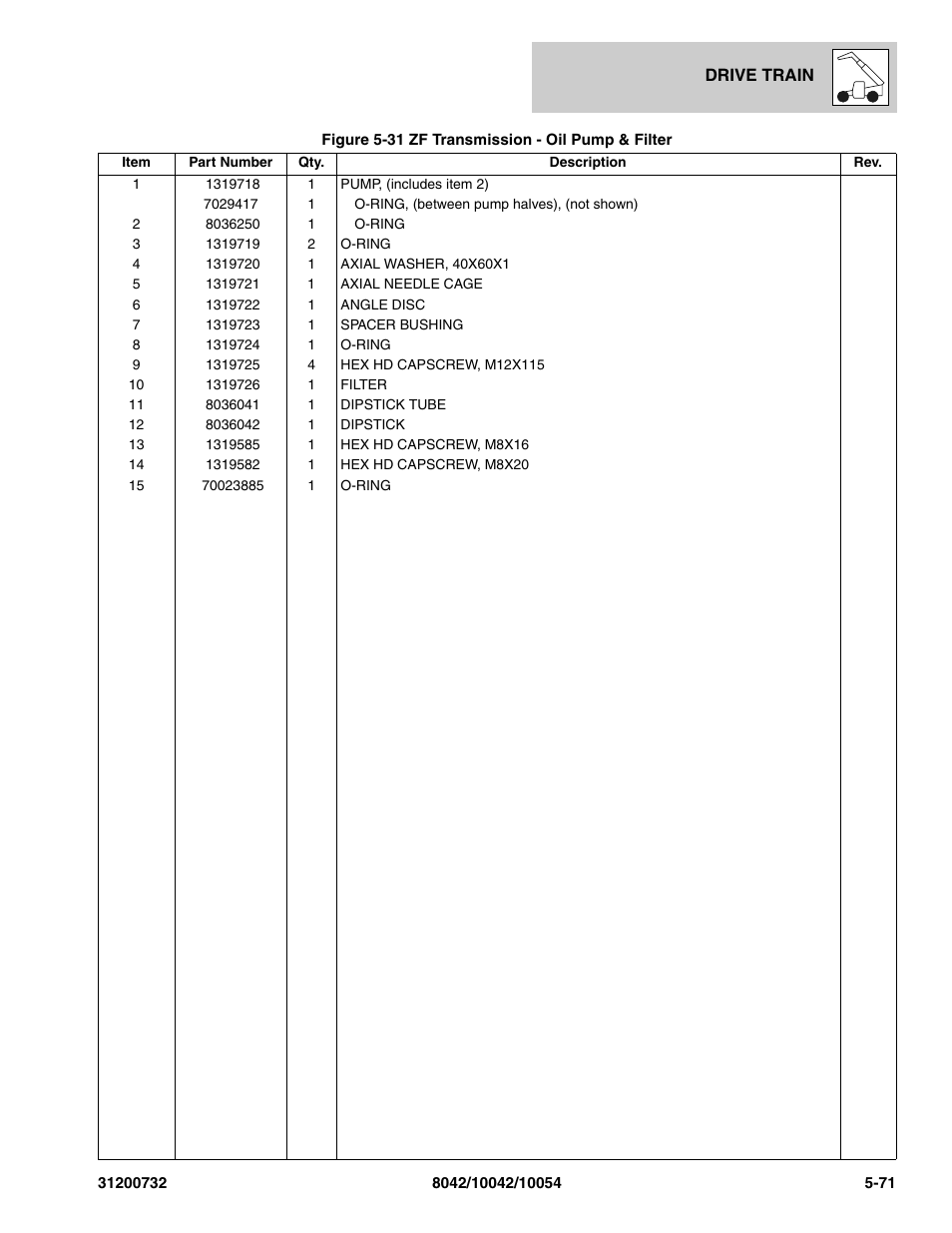 SkyTrak 8042 Parts Manual User Manual | Page 189 / 388