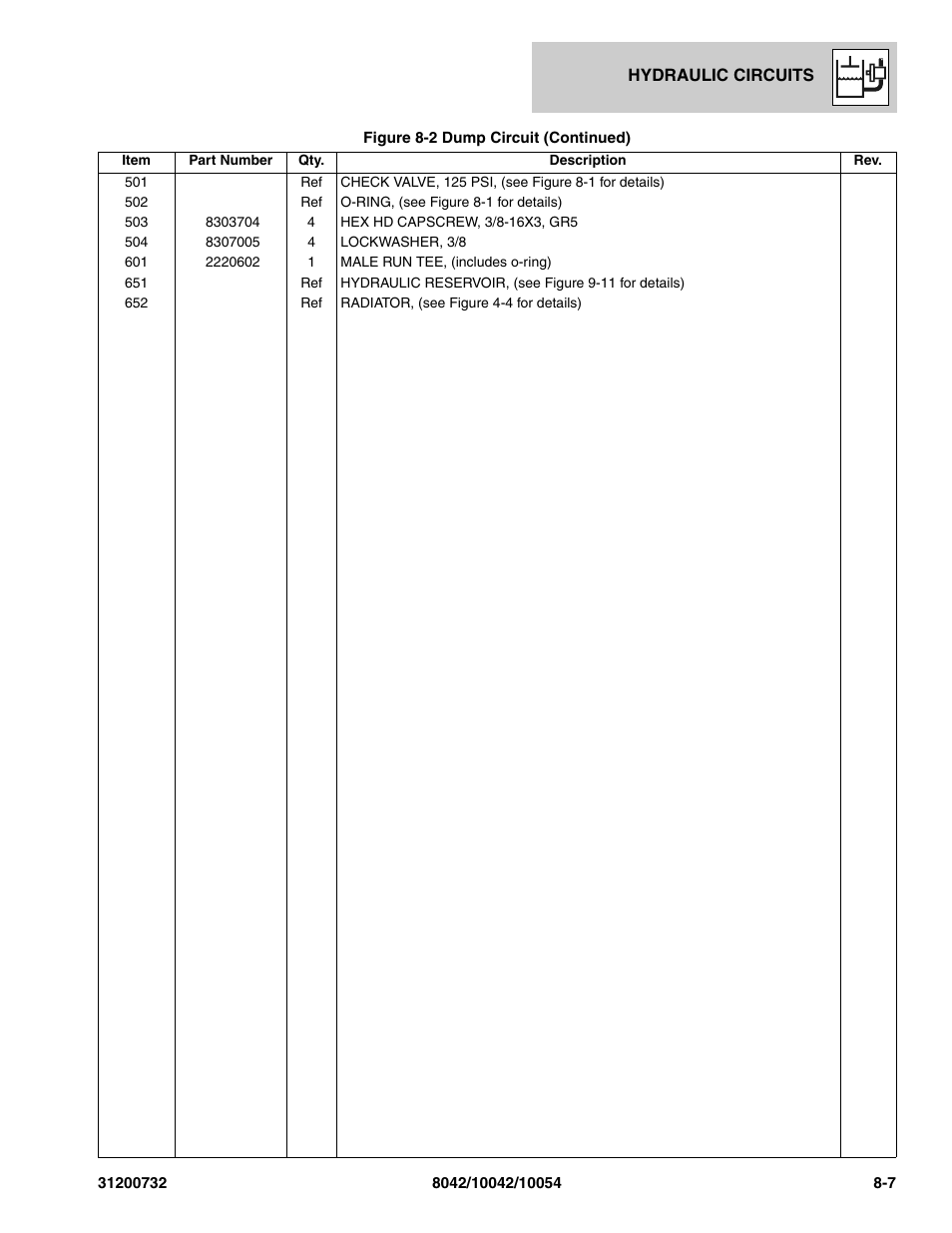 SkyTrak 8042 Parts Manual User Manual | Page 241 / 388