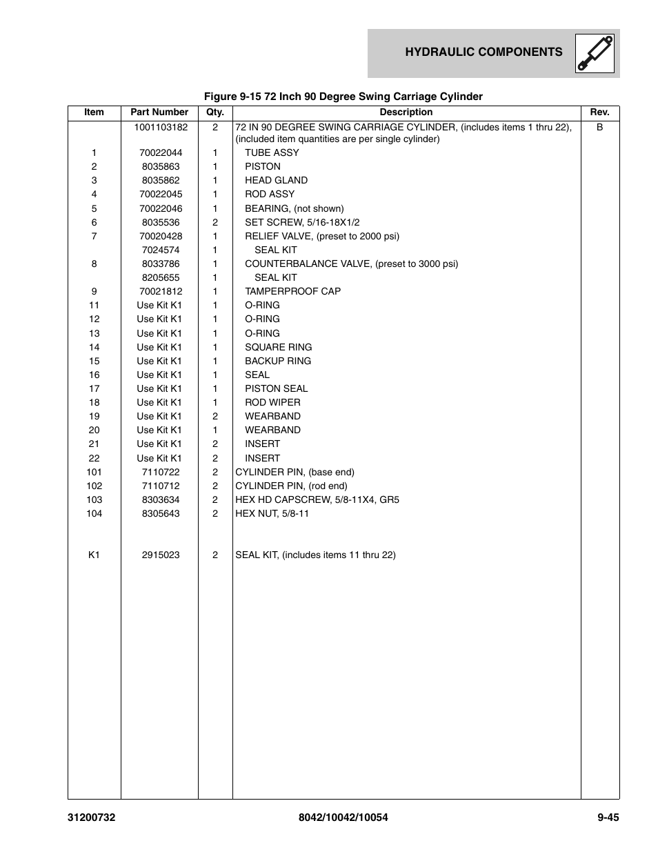 SkyTrak 8042 Parts Manual User Manual | Page 305 / 388