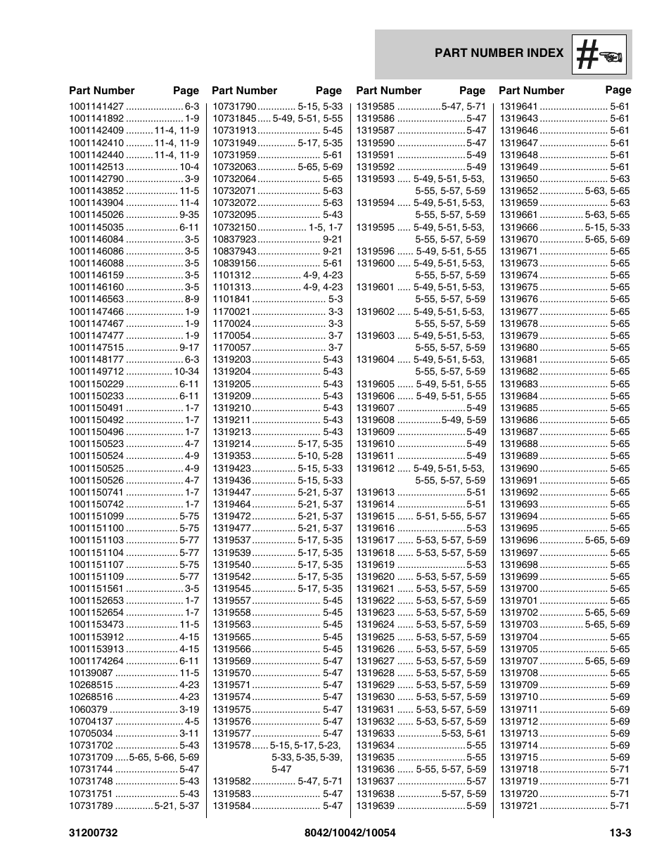 SkyTrak 8042 Parts Manual User Manual | Page 377 / 388
