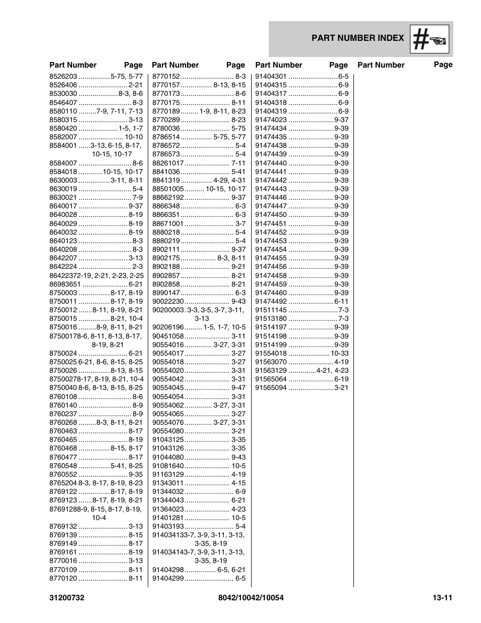 SkyTrak 8042 Parts Manual User Manual | Page 385 / 388
