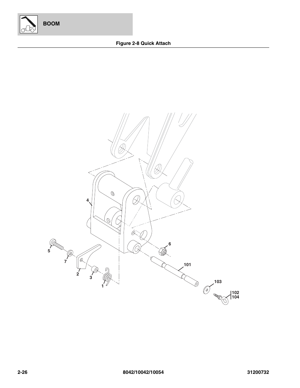 Figure 2-8 quick attach, Quick attach -26, Ch, (see figure 2-8 for details) | SkyTrak 8042 Parts Manual User Manual | Page 48 / 388