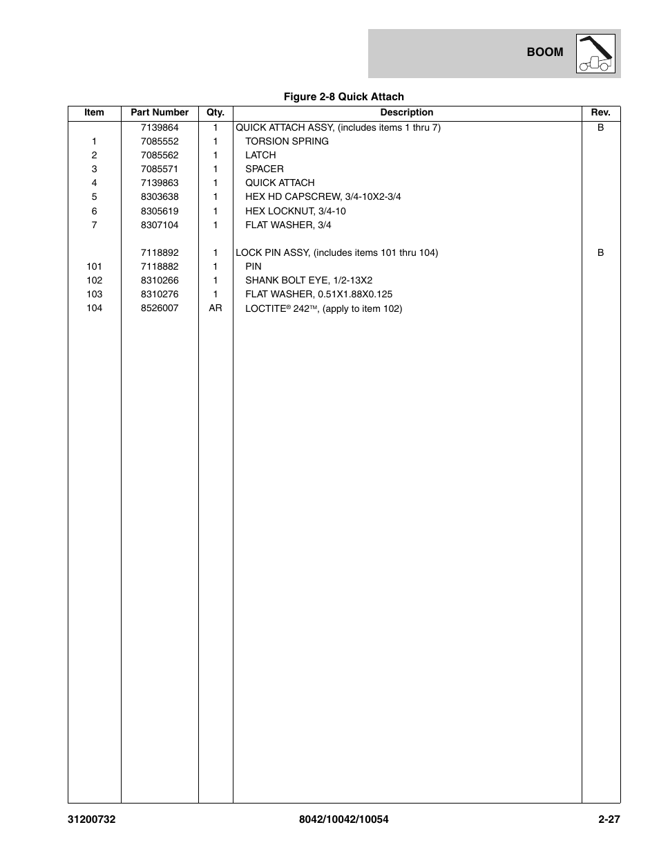 SkyTrak 8042 Parts Manual User Manual | Page 49 / 388